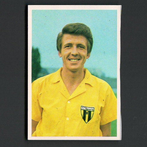 FUSSBALL ´72 Sammelbild Nr. 630 Breuer (Bayern Hof) Das Farbalbum zum Einkleben aller Farbbilder ist im Handel gegen eine Schutzgebühr von DM 1,20 erhältlich. Das Album kann auch gegen Voreinsendung von DM 1,50 (incl. Porto) auf das Postscheckkonto Nr. 50355, Dortmund, beim Verlag bestellt werden. Bergmann-Verlag – D 475 Unna