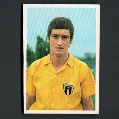 FUSSBALL ´72 Sammelbild Nr. 632 Sieber (Bayern Hof) Das Farbalbum zum Einkleben aller Farbbilder ist im Handel gegen eine Schutzgebühr von DM 1,20 erhältlich. Das Album kann auch gegen Voreinsendung von DM 1,50 (incl. Porto) auf das Postscheckkonto Nr. 50355, Dortmund, beim Verlag bestellt werden. Bergmann-Verlag – D 475 Unna