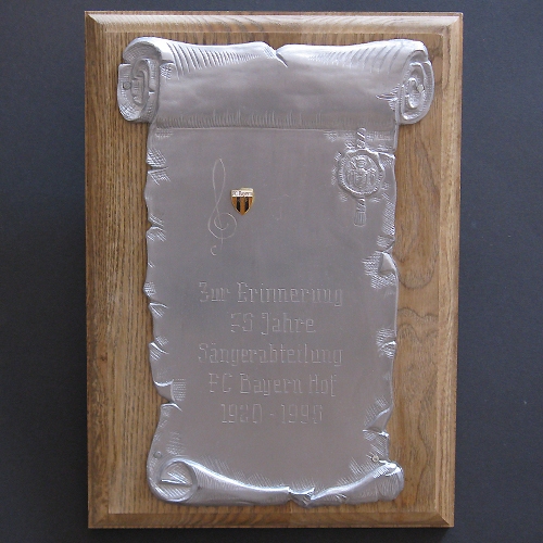 Tafel 75 Jahre Sängerabteilung (1920-1995)