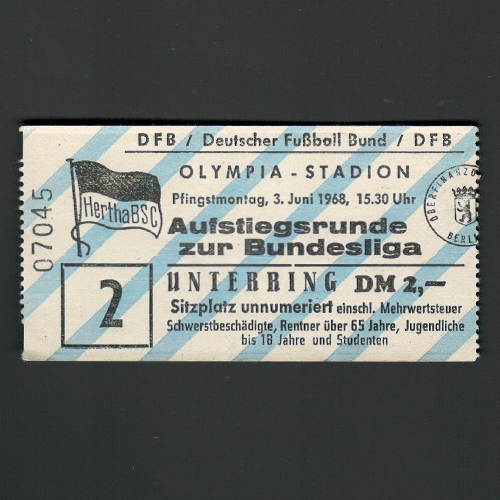 1968 standen sich Bayern Hof und Hertha BSC zum zweiten Mal in der Bundesliga Aufstiegsrunde gegenüber. Wie im Vorjahr gewann Hertha BSC mit 2:0 und schaffte den Sprung in die 1. Liga.