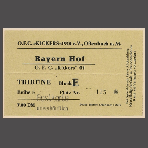 Regionalliga Süd 1967/68: Kickers Offenbach – FC Bayern Hof; Leihgabe von Franz Anders