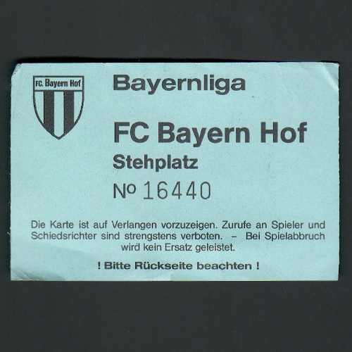 Grüne Au: Bayernliga Stehplatz