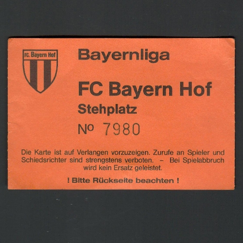 Grüne Au: Bayernliga Stehplatz