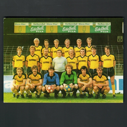 FC Bayern Hof 1910 e.V – Spieler-Kader – Saison 1979/80 hintere Reihe v.l.: Tischner, Eiser, Bock, Gleich, Härtel, Poschert mittlere Reihe: Schindler, Dorsch, Goller, Trainer Herlan, Thüroff, Arzberger, Kuhnlein, Bajer sitzend: Grötsch, Herrmann, Zintl, Leppert, Fichtner, Bruchner